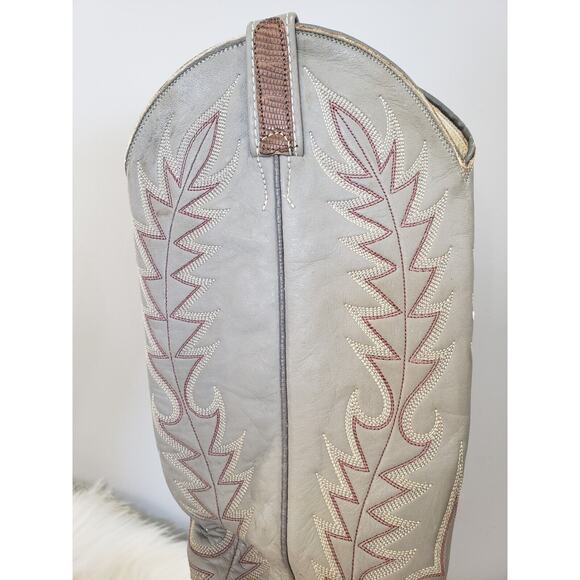Dan Post Western Exotic Teju Lizard Reptile Cowboy Boots Womens Size 5.5C - Picture 4 of 9